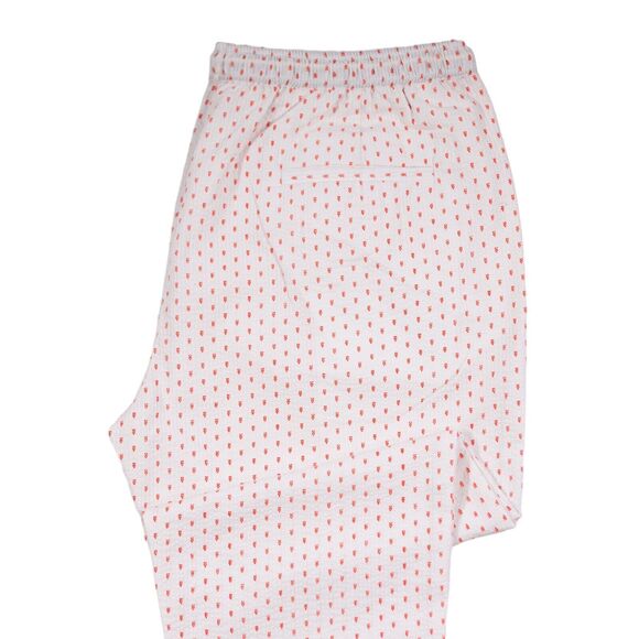 Mens Pants Joggers White Red Geometric Drawstring Loose Beach Casual Medium - Picture 6 of 7